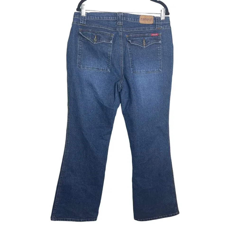 Vintage 90s Zana-Di Jeans Women's 16 Cargo Flare Button Fly